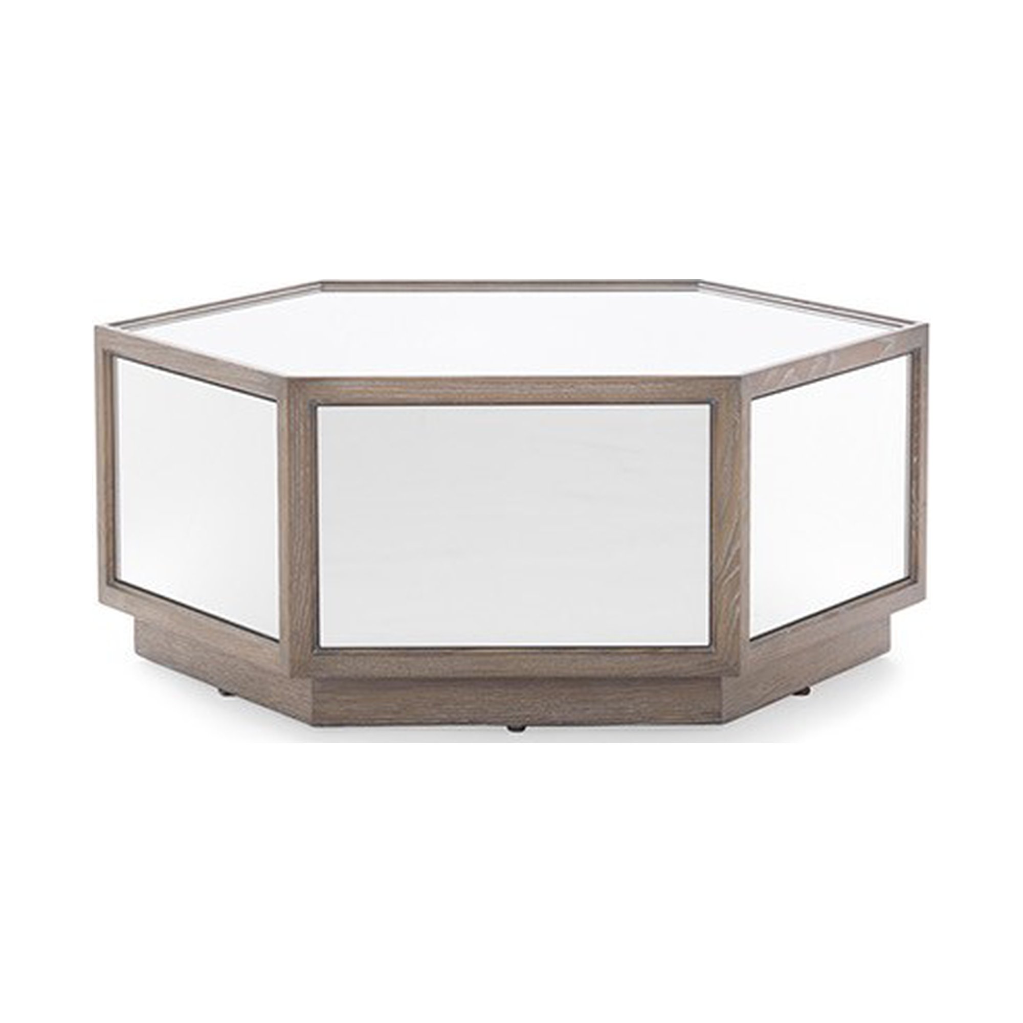 Fairbanks mirrored hexagon coffee table